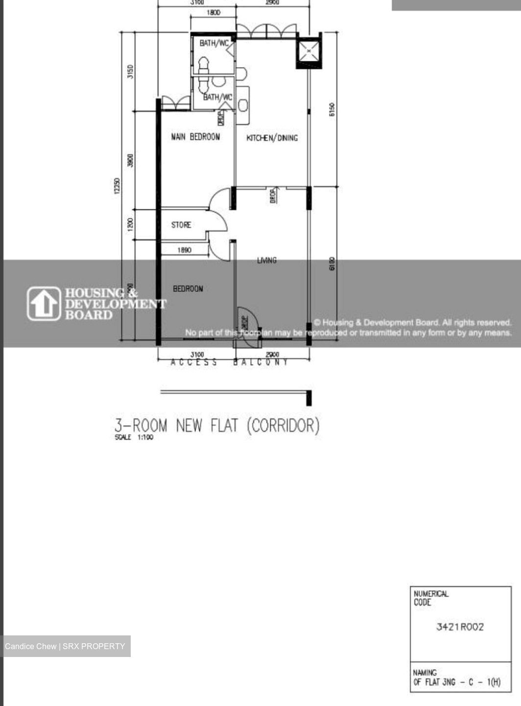 Blk 100 Bedok North Avenue 4 (Bedok), HDB 3 Rooms #486247021